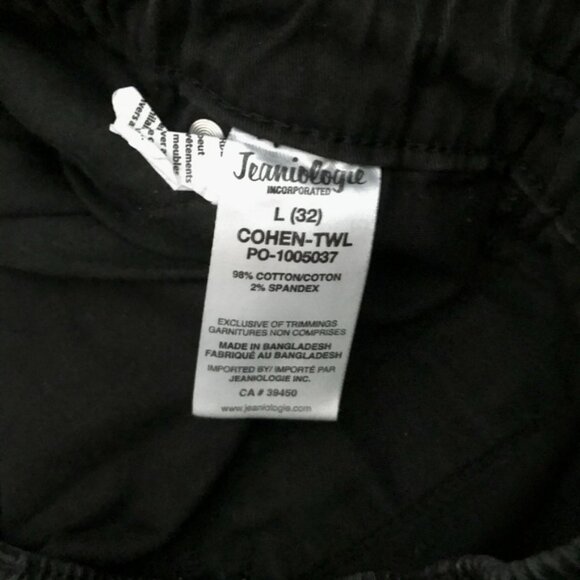 DNM WRKS Cargo Joggers Working Pants Men's Large size 32 Black Denim - Picture 3 of 6